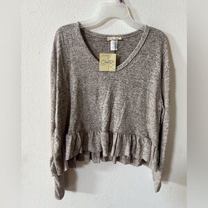 Brand New Olivia Rae Grey Long Sleeve Top